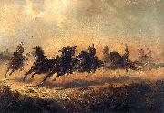Maksymilian Gierymski Charge of Russian horse artillery oil painting artist